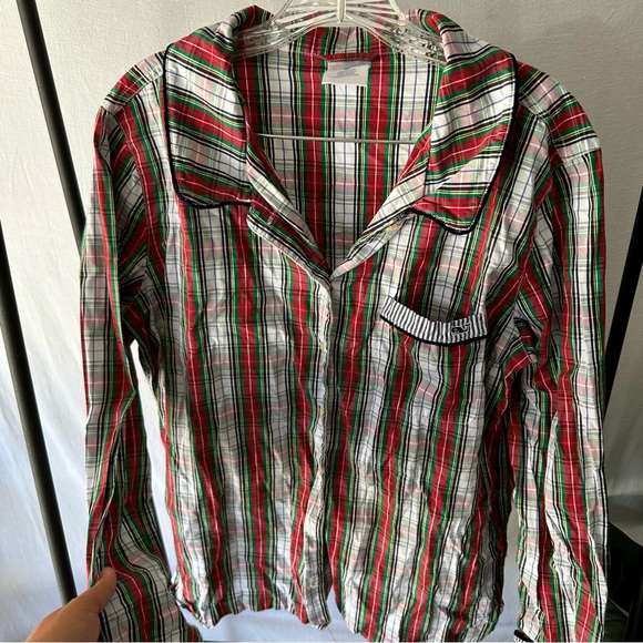 Vineyard Vines Plaid Button Down Pajama Top / Size M - Picture 5 of 6